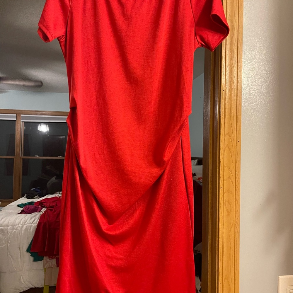 Pinkblush Vibrant Red Midi Dress